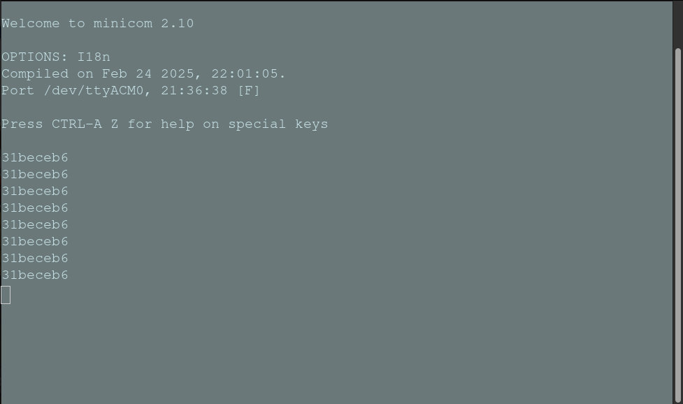 Minicom screenshot
