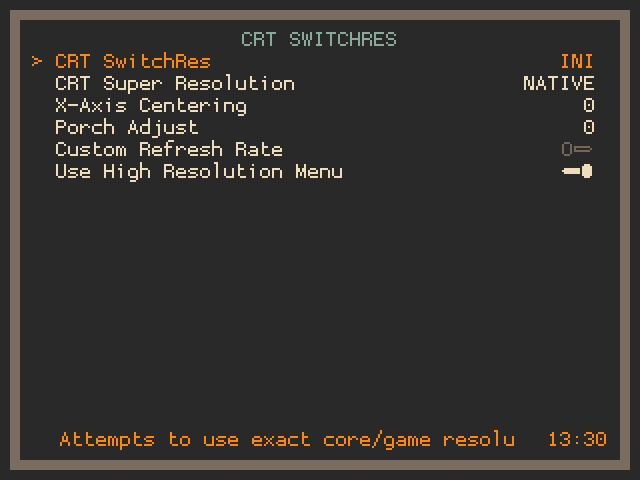 Retroarch switchres setup